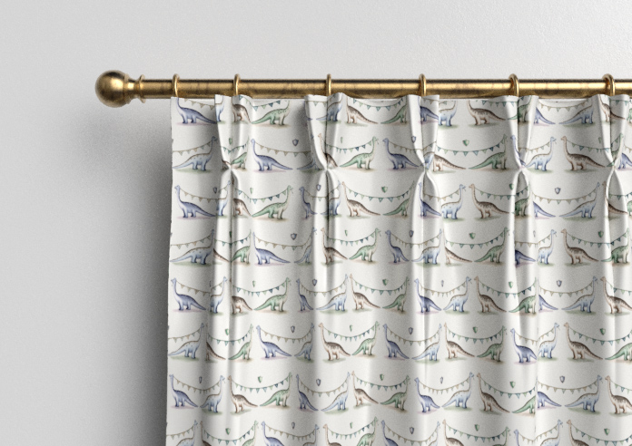 Jurassic Joust, Bunting Knightly - Made to Measure Curtains - Image 10